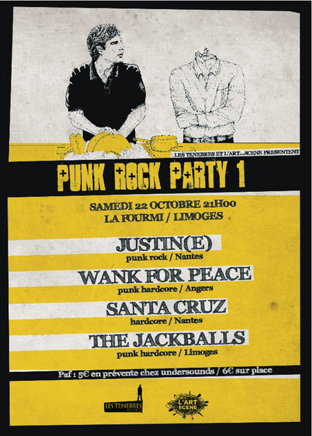 Justin(e) + Wank For Peace + Santa Cruz + The Jackballs @ Fourmi le 22 octobre 2011 à Limoges (87)