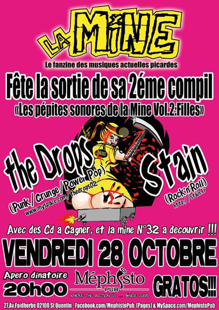 The Drops + Stain au Méphisto Pub le 28 octobre 2011 à Saint-Quentin (02)