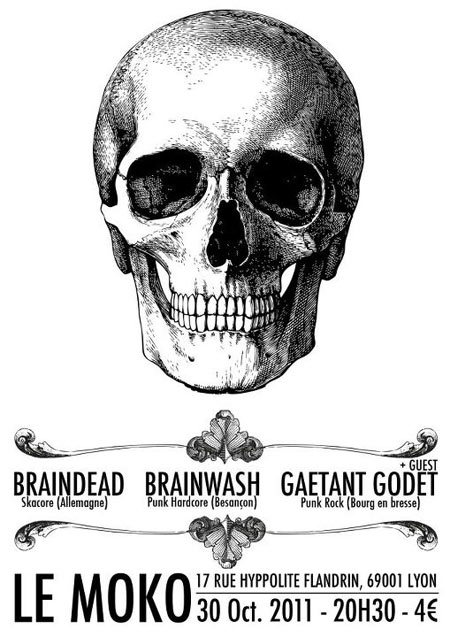 Gaëtan Godet + Brainwash + Braindead au Moko le 30 octobre 2011 à Lyon (69)