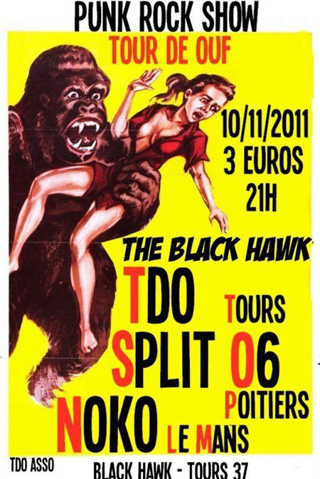 TDO + Split 06 + NOKO au Black Hawk le 10 novembre 2011 à Tours (37)