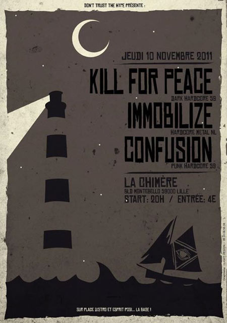 Kill For Peace + Immobilize + Confusion à la Chimère le 10 novembre 2011 à Lille (59)