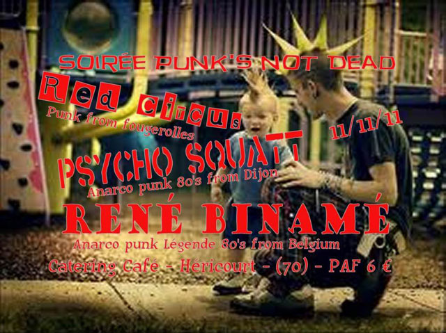 René Binamé + Psycho Squatt + Red Circus au Catering Café le 11 novembre 2011 à Héricourt (70)