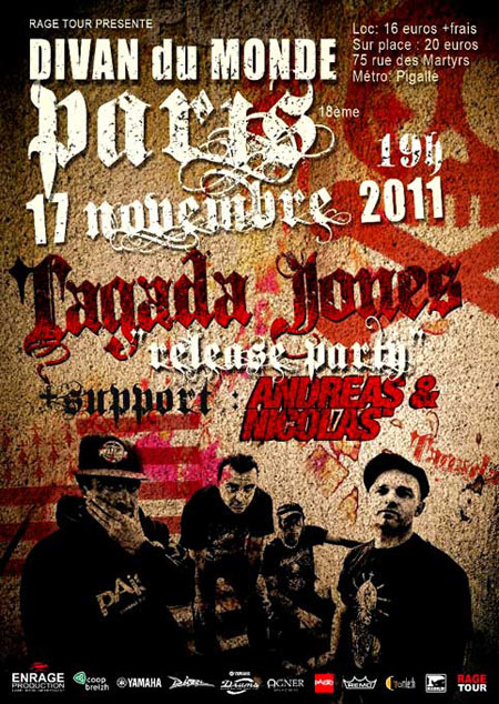Tagada Jones + Andreas & Nicolas au Divan du Monde le 17 novembre 2011 à Paris (75)