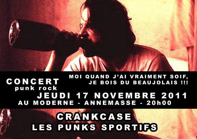 Crankcase + Les Punks Sportifs au Moderne le 17 novembre 2011 à Annemasse (74)