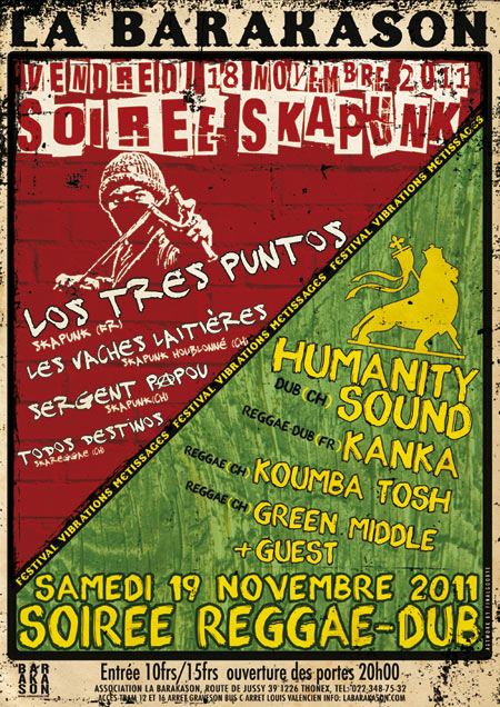 Soirée Ska Punk à la Barakason le 18 novembre 2011 à Thônex (CH)