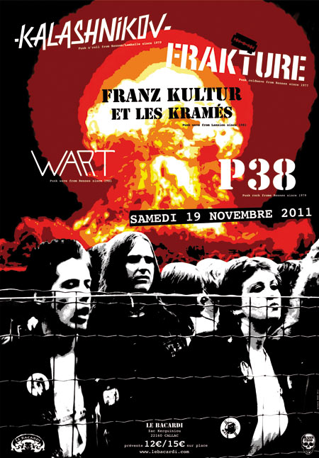 FRAKTURE + FRANZ KULTUR ET LES KRAMES + WART + P38 le 19 novembre 2011 à Callac (22)