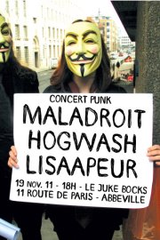 Maladroit + Hogwash + Lisaapeur au Juke Bocks le 19 novembre 2011 à Abbeville (80)