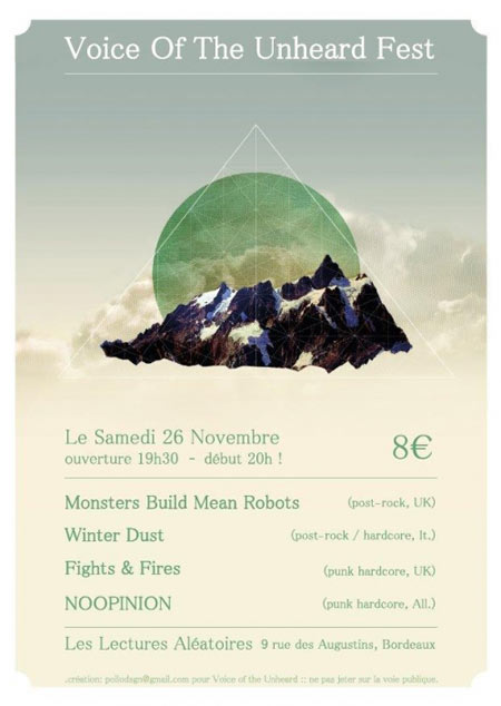 Voice Of The Unheard Fest aux Lectures Aléatoires le 26 novembre 2011 à Bordeaux (33)