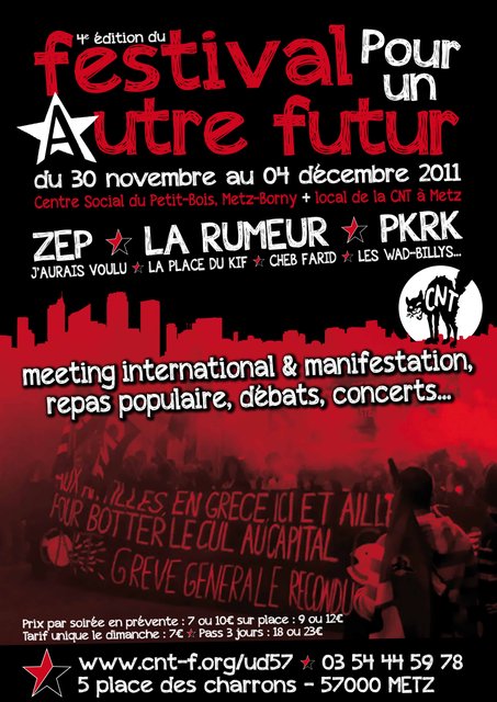 CNT Fest #4 le 30 novembre 2011 à Metz (57)