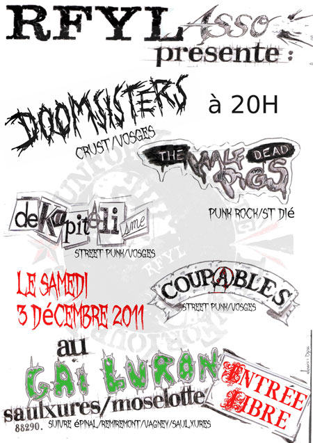 Concert RFYL au Gai Luron le 03 décembre 2011 à Saulxures-sur-Moselotte (88)