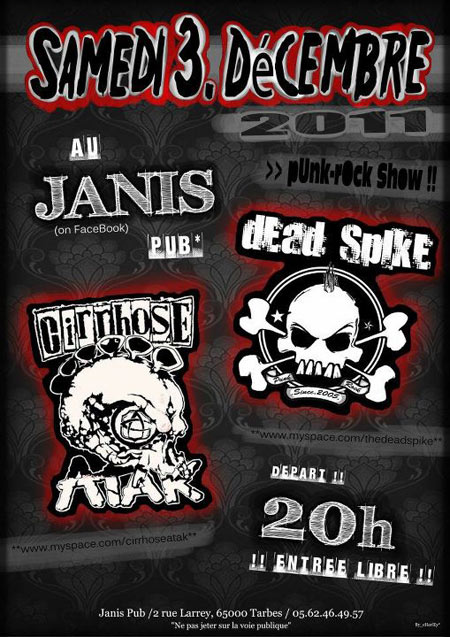 Cirrhose Atak + Dead Spike au Janis Pub le 03 décembre 2011 à Tarbes (65)