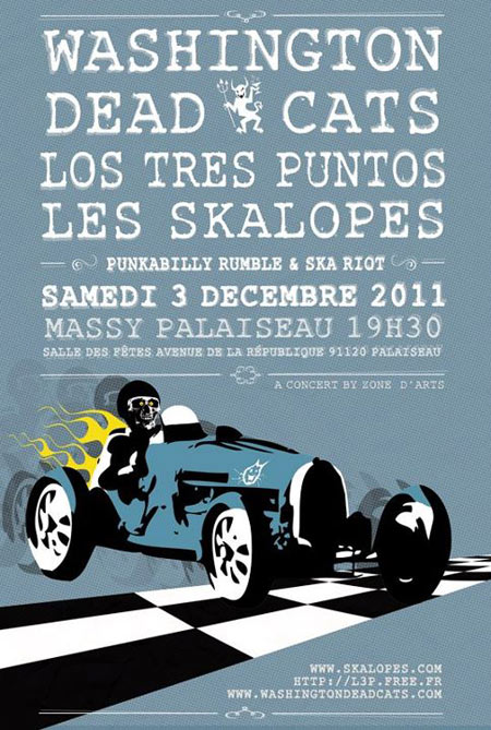 Washington Dead Cats + Los Tres Puntos + Les Skalopes le 03 décembre 2011 à Palaiseau (91)