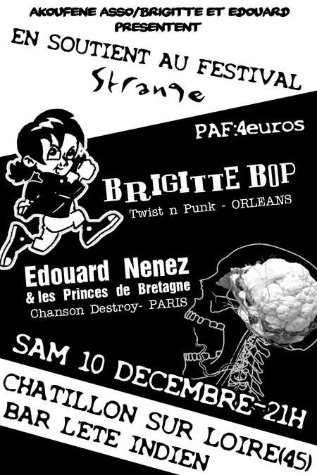 Concert aKouFene.asso en soutien au strange festival le 10 décembre 2011 à Châtillon-sur-Loire (45)