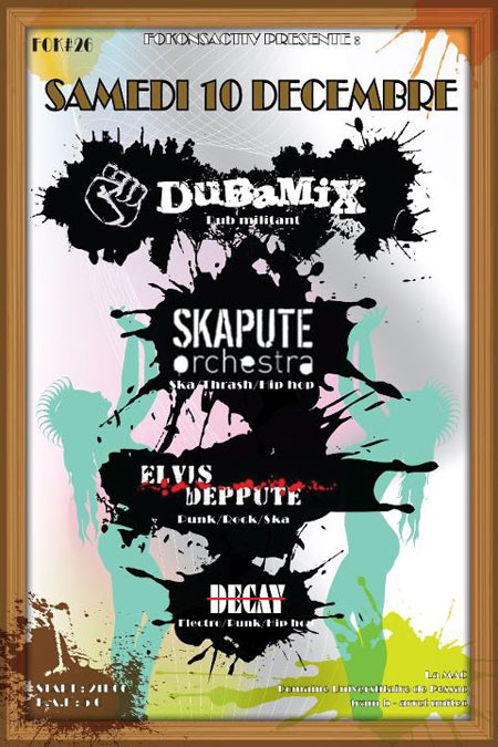 Dubamix + Ska Pute Orchestra + Elvis Deppute + Decay à la MAC le 10 décembre 2011 à Pessac (33)