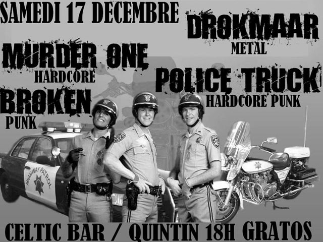 Drökmaar + Broken + Police Truck + Murder One au Celtic Bar le 17 décembre 2011 à Quintin (22)