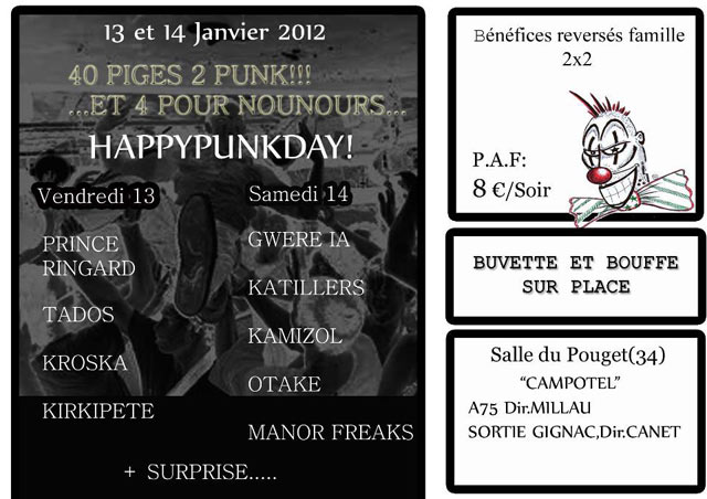 Happypunkday le 13 janvier 2012 à Le Pouget (34)