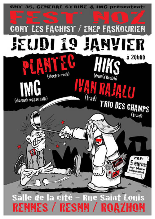 Fest' Noz antifa à la Salle de la Cité le 19 janvier 2012 à Rennes (35)