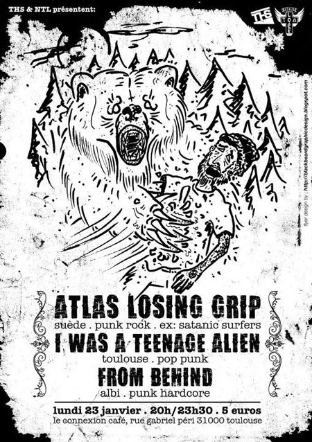 Atlas Losing Grip + From Behind + I Was A Teenage Alien le 23 janvier 2012 à Toulouse (31)