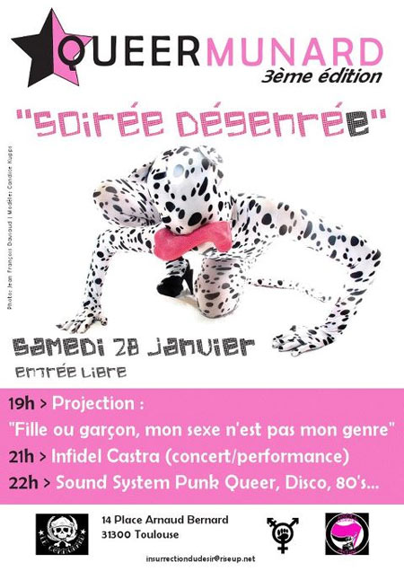 Queermunard #3 Soirée dégenrée au bar Le Communard le 28 janvier 2012 à Toulouse (31)