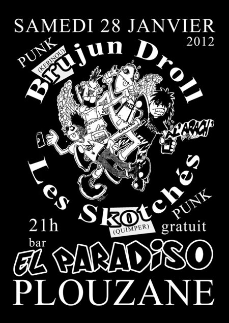 Brujun Droll et Les Skotchés au bar El Paradiso le 28 janvier 2012 à Plouzané (29)