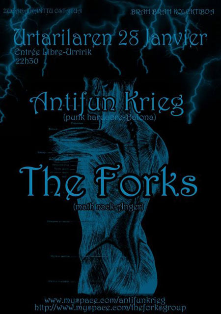 Antifun Krieg + The Forks au Kanttu Ostatua le 28 janvier 2012 à Hendaye (64)