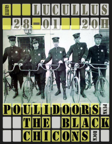 Les Poulidoors + The Black Chicons au Lucullus le 28 janvier 2012 à Amiens (80)