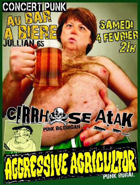 Aggressive Agricultor + Cirrhose Atak au Bar à Bière le 04 février 2012 à Juillan (65)