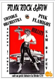 Pink Flamingos + Swindle Orchestra + Herzats Au Petit Théâtre le 04 février 2012 à La Flèche (72)