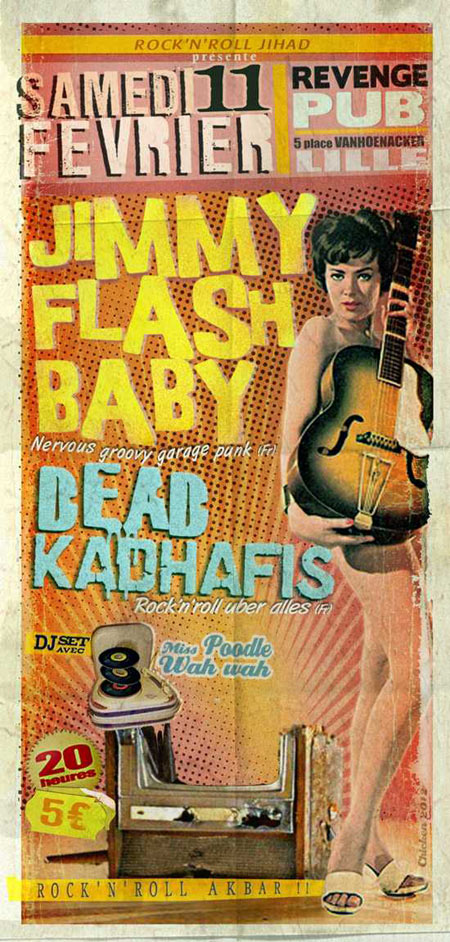 Jimmy Flash Baby + Dead Kadhafis au Revenge Pub le 11 février 2012 à Lille (59)