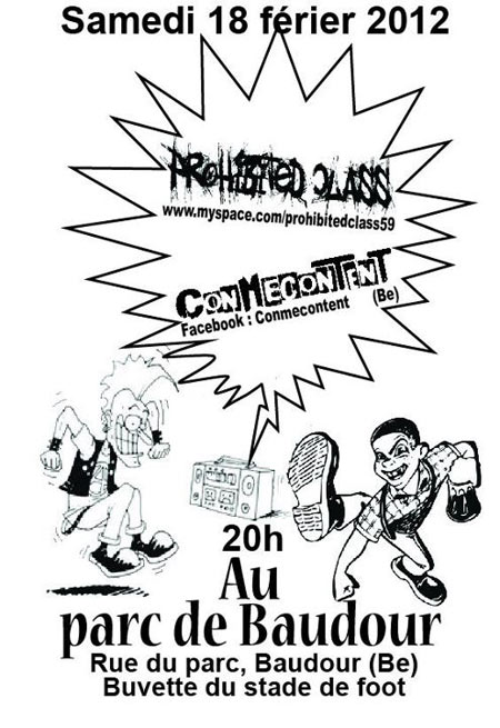 Prohibited Class + Conmecontent au Parc de Baudour le 18 février 2012 à Saint-Ghislain (BE)