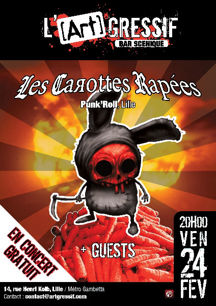 Les Carottes Rapées + guests à l'[Art]gressif le 24 février 2012 à Lille (59)