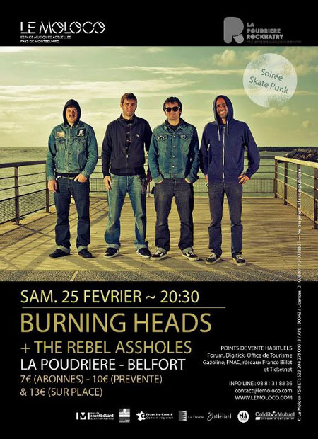 Burning Heads + The Rebel Assholes à la Poudrière le 25 février 2012 à Belfort (90)
