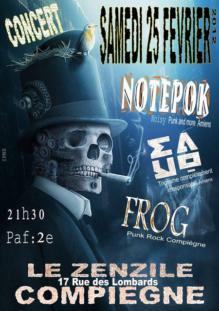 Notepok + Mayo + Frog au Zenzilé le 25 février 2012 à Compiègne (60)