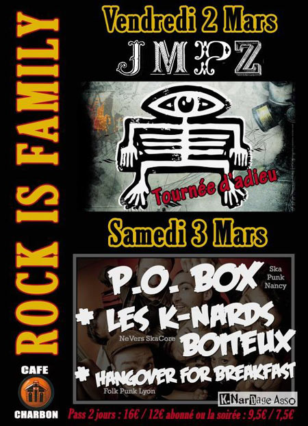 Soirée Rock Is Family au Café Charbon le 03 mars 2012 à Nevers (58)