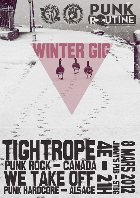 TIGHTROPE (punk rock - canada) + WE TAKE OFF (hxc - alsace) le 08 mars 2012 à Strasbourg (67)