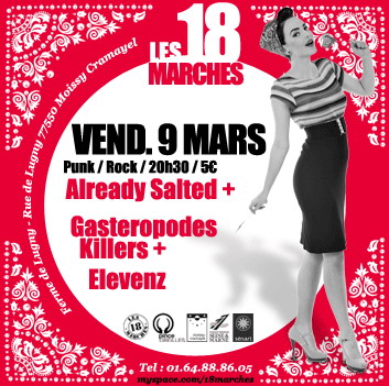 Concert aux 18 MARCHES le 09 mars 2012 à Moissy-Cramayel (77)
