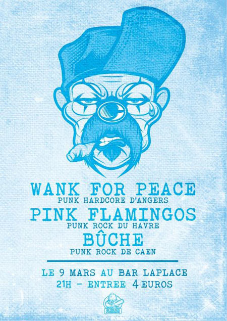Wank For Peace + Pink Flamingos + Bûche au bar Laplace le 09 mars 2012 à Caen (14)