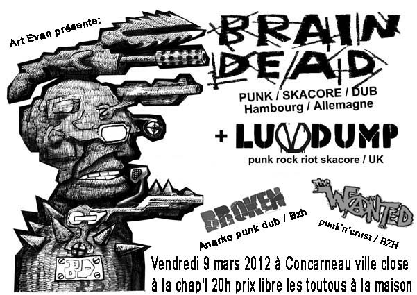 Brain Dead +Luvdump +Broken +The Wanted à la Salle de la Trinité le 09 mars 2012 à Concarneau (29)