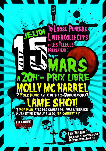 Molly Mc Harrel + Lame Shot! au bar Les Tilleuls le 15 mars 2012 à Toulouse (31)