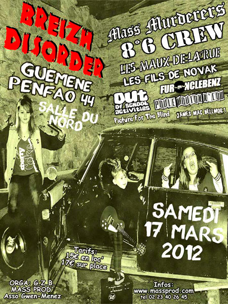 Festival Breizh Disorder à la Salle du Nord le 17 mars 2012 à Guémené-Penfao (44)