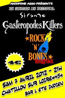 Gastéropodes Killers + Rock'n'Bones au bar L'Été Indien le 07 avril 2012 à Châtillon-sur-Loire (45)