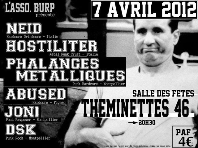 Concert Hardcore Punk le 07 avril 2012 à Théminettes (46)