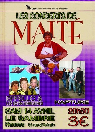 Kapture + Effello et les Extraterrestres au Sambre le 14 avril 2012 à Rennes (35)