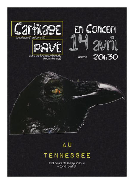 Cartilage + Pavé au bar Le Tennessee le 14 avril 2012 à Le Havre (76)