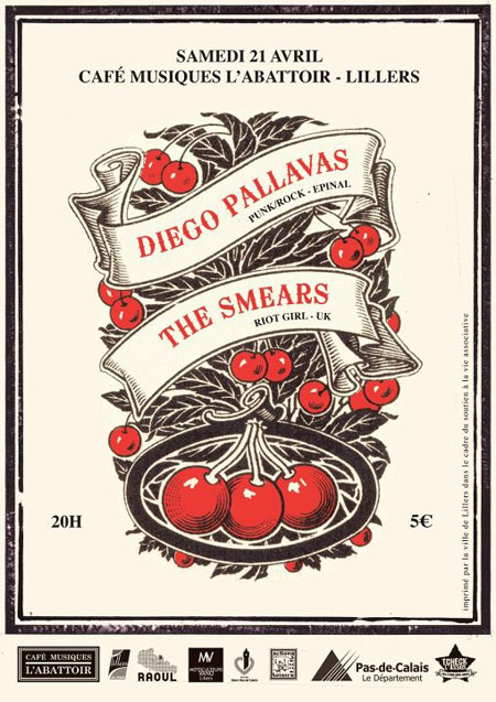 Diego Pallavas + The Smears à l'Abattoir le 21 avril 2012 à Lillers (62)