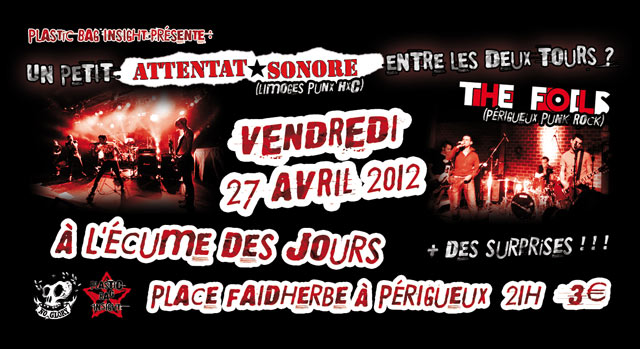 Concert à l'Écume des Jours le 27 avril 2012 à Périgueux (24)
