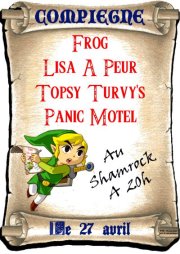 Lisa A Peur + Topsy Turvy's + Panic Motel au Shamrock le 27 avril 2012 à Compiègne (60)