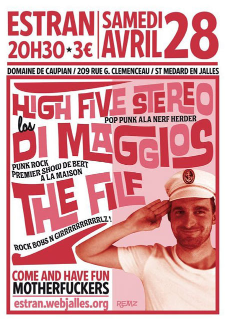 High Five Stereo + Los Di Maggios + The Filf à l'Estran le 28 avril 2012 à Saint-Médard-en-Jalles (33)