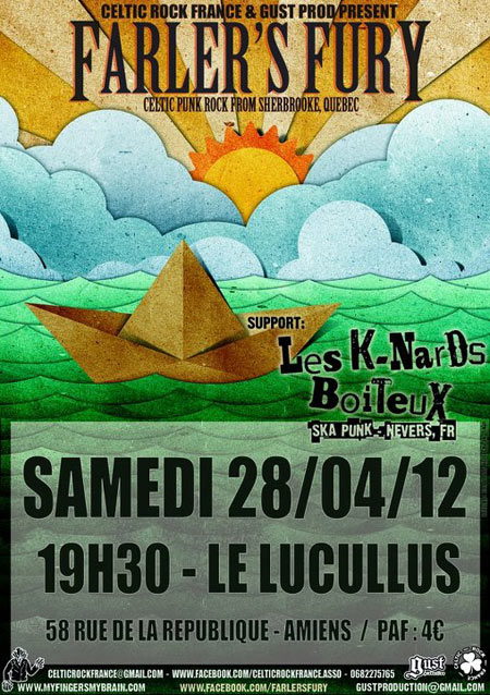 Farler's Fury + Les K-Nards Boiteux au Lucullus le 28 avril 2012 à Amiens (80)