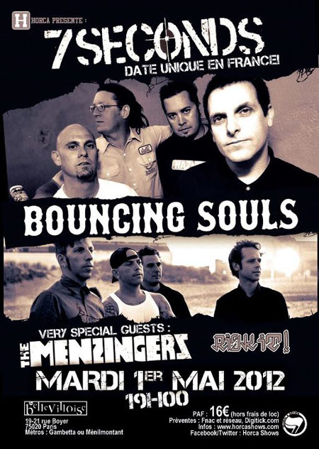 7Seconds +Bouncing Souls +Menzingers +Risk It à la Bellevilloise le 01 mai 2012 à Paris (75)